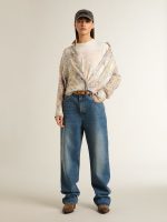 Women's white T-shirt with floral print - Image 3