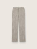 Women's pants in gray pinstripe wool blend