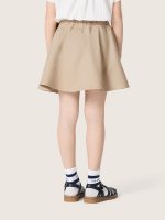 Journey girls' miniskirt in beige cotton gabardine with print - Image 6