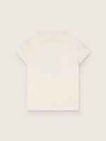 Journey T-shirt for girls in white cotton jersey with digital mascot print and crystal appliqu��s - Image 2