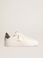 Women's Purestar with white leather star and anthracite glitter heel tab