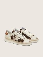 Women's Stardan in white leather and leopard pony skin with white leather star - Image 2