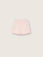 Star girls' shorts in pink cotton with patch and logo - Image 2