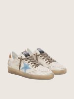 Women's Ball Star LTD in white leather with light blue embroidered star - Image 2
