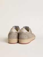Women's Ball Star in beige suede with gold metallic leather star and bead lettering - Image 4