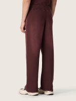 Unisex sweatpants in burgundy cotton fleece - Image 6