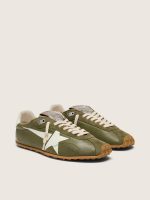 Women's Marathon Speed in olive-green leather with cream star - Image 2