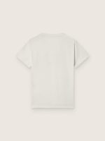 Journey boys' T-shirt in white cotton jersey with logo - Image 2