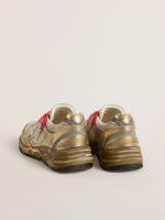 Men's Dad-Star in mesh and gold foiled leather with white leather star - Image 4