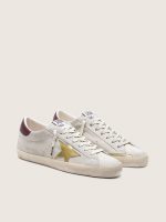 Men's Super-Star CNY in ivory suede with metallic leather star and leather heel tab - Image 2