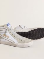 Men's Slide in leather with suede details - Image 4