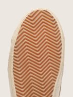 Women's Super-Star LTD in beige canvas with black leather star - Image 6