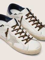 Military-green hiking laces with orange details - Image 2