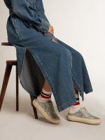 Women's Space-Star Sabot in glitter with ice-gray star and tab - Image 3