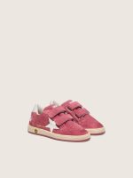 Ball Star Junior in red suede with white leather star and metallic silver heel tab - Image 2