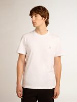 Men's white T-shirt with silver glitter star on the front - Image 5