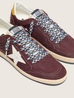 Cord laces in cream, bright blue and brown with silver details