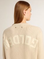 Women's beige sweater with 'Golden' lettering on the back - Image 6