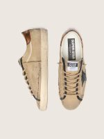 Men's Super-Star LTD in beige canvas with black leather star - Image 3