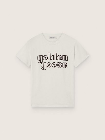 Journey boys' T-shirt in white cotton jersey with logo