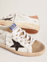 Women's Super-Star with black glitter star and pink heel tab - Image 4