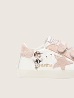 Baby School in nappa with pink suede star and mascot print - Image 4