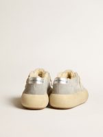 Women's Space-Star shoes in ice-gray suede with shearling lining - Image 4