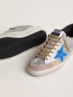 Men's Super-Star LTD in silver metallic suede with leather star and suede heel tab - Image 3