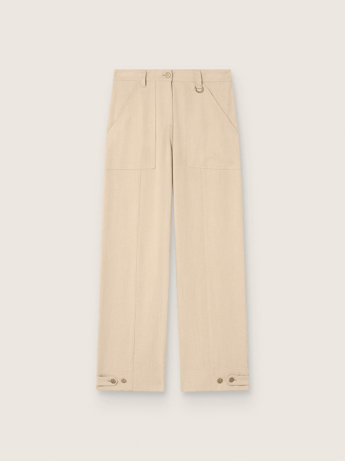 153d1f8145b996d1493f623ea708602c610efef0a10c2c3a28bc28e15feebee3 Women's beige viscose pants - Image 1