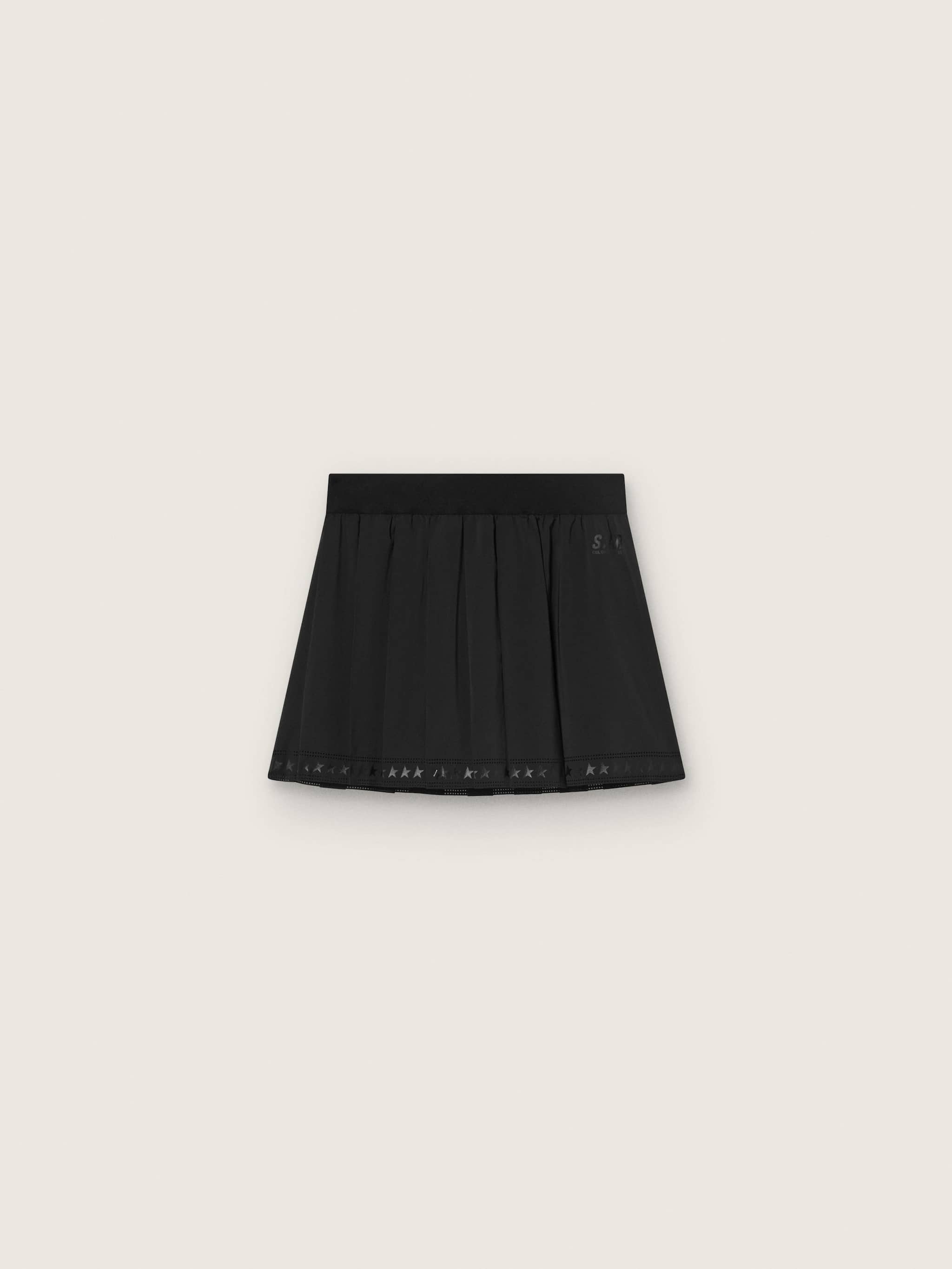 158413987989bc48f88f971bc0d79c22bac927b8ce9e182a9dcc6a4c87916360 Pleated sports miniskirt in black - Image 1