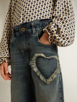 Girls' wide-leg jeans in blue denim - Image 5