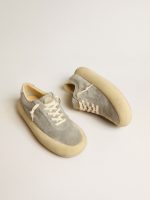 Women's Space-Star shoes in ice-gray suede with perforated star - Image 2
