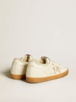 Super-Star in white nappa with suede star and shearling lining - Image 4