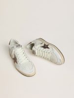 Women's Ball Star Wishes in white leather with metallic bronze leather star - Image 2