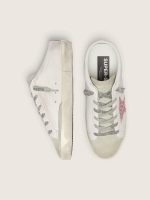 Bio-based Super-Star Sabot with pink glitter star and suede toe - Image 3