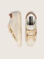 Women's Old School in pearl suede with brick-red leather star and raffia strap - Image 3
