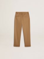 Kids' chinos in tobacco-colored cotton - Image 6