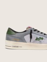 Men's Stardan in powder-blue suede with green leather star and heel tab - Image 4