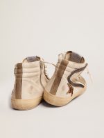 Men's Slide with leopard print pony skin star and black flash - Image 5