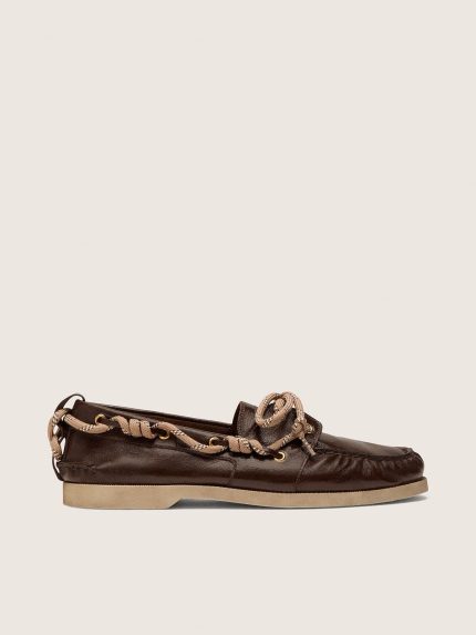 Women's Cruise loafer in glossy dark brown leather