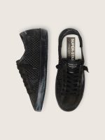 Women's Super-Star LTD in perforated black suede with black star and crystals - Image 3