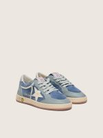 Junior Ball Star in light blue and denim-blue suede with white leather star - Image 2