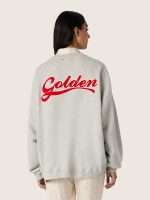 Unisex sweatshirt in gray melange cotton with logo - Image 6