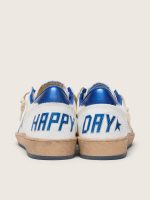 Women's Ball Star Wishes in white nappa leather with bright blue star and heel tab - Image 6