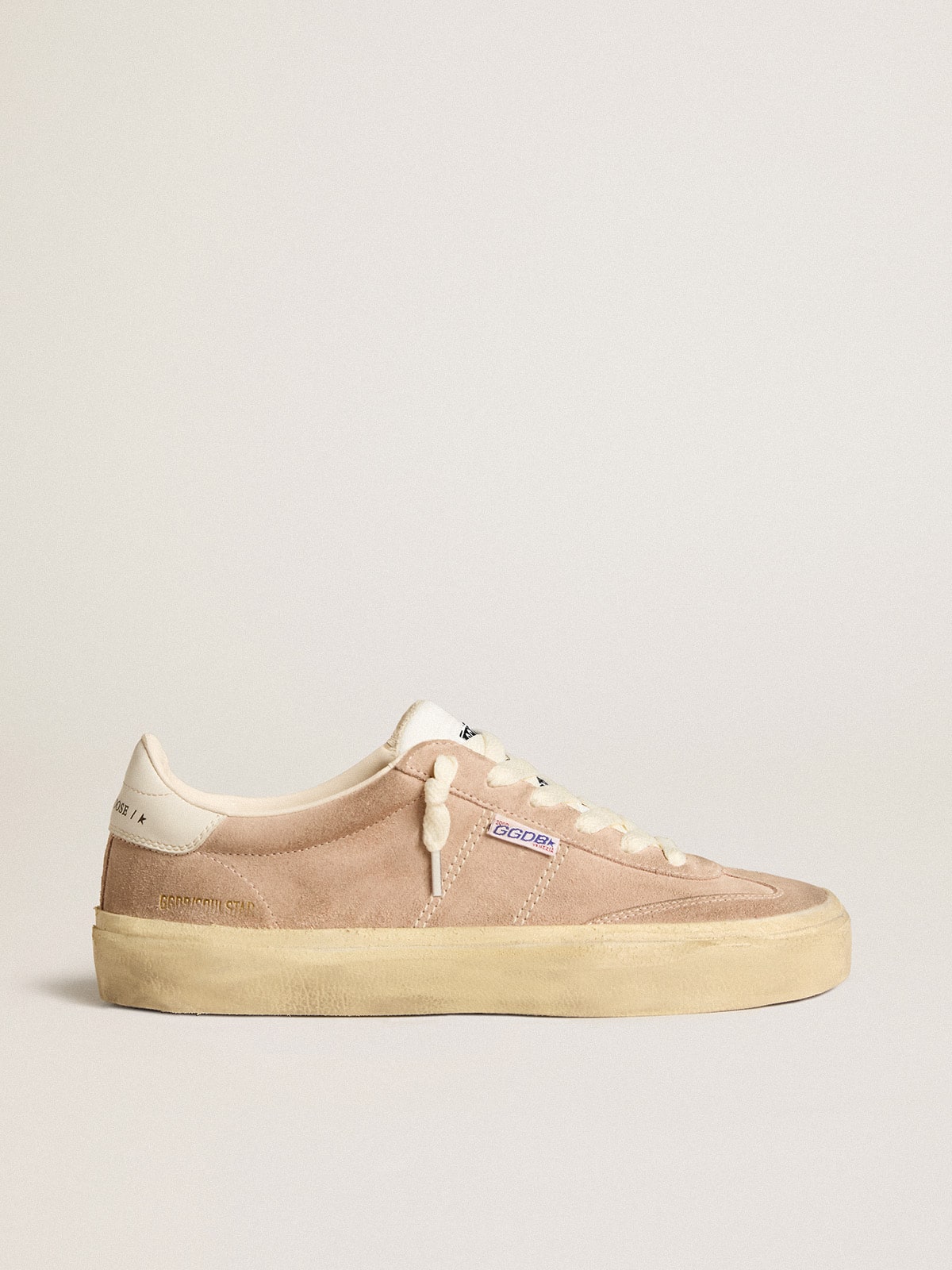 1827b4bb5782f14e93413fb0d323293cfec2b11745bfcf5b28648fe6de6b3556 Women's Soul Star in pink suede with milk-white leather heel tab - Image 1