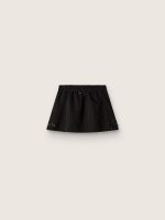 Women's miniskirt in black cotton twill with floral sequin embroidery - Image 2