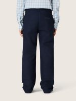 Journey unisex chinos in blue cotton canvas with embroidered logo - Image 6