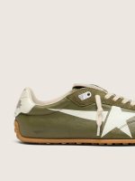 Women's Marathon Speed in olive-green leather with cream star - Image 5