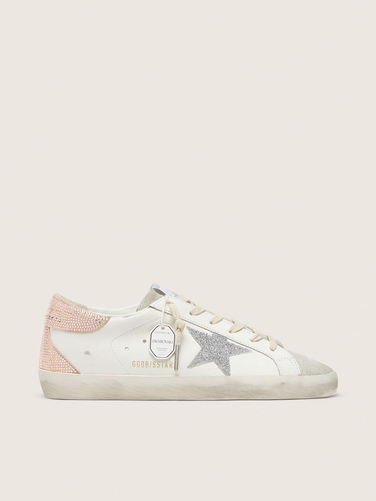 18bf6d2cf0e9cc246fd65d5cbe1673f9274c044261e5fd32049df562e254a70c Women's Super-Star in leather with Swarovski crystal star and heel tab - Image 1