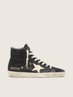 Francy Penstar in glitter with ivory star and black heel tab
